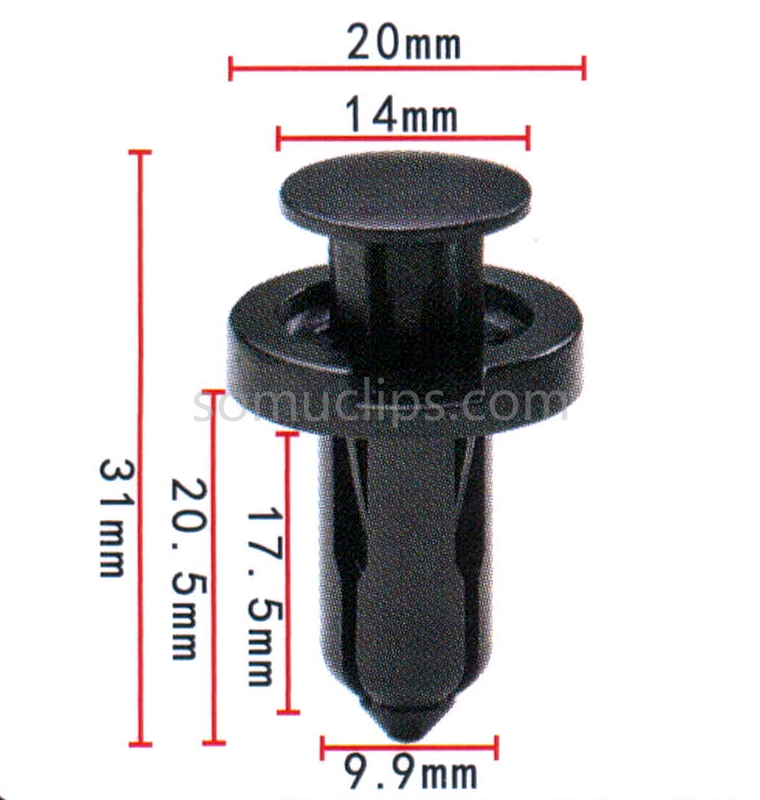 10mm Universal rear /front bumper fender clip For Honda 91503-SZ5-003