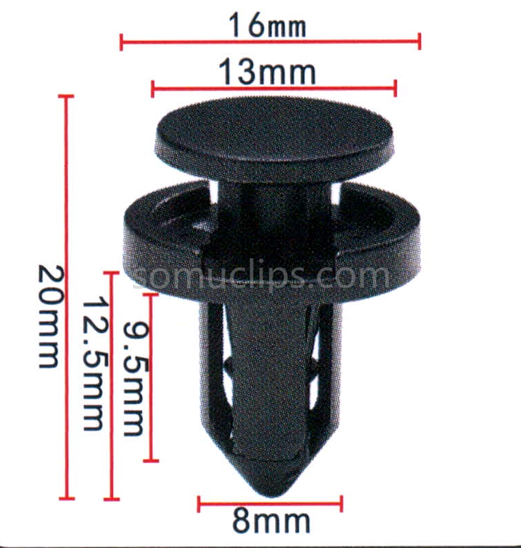 8mm Universal front bumper clips radiator fasteners for Changan