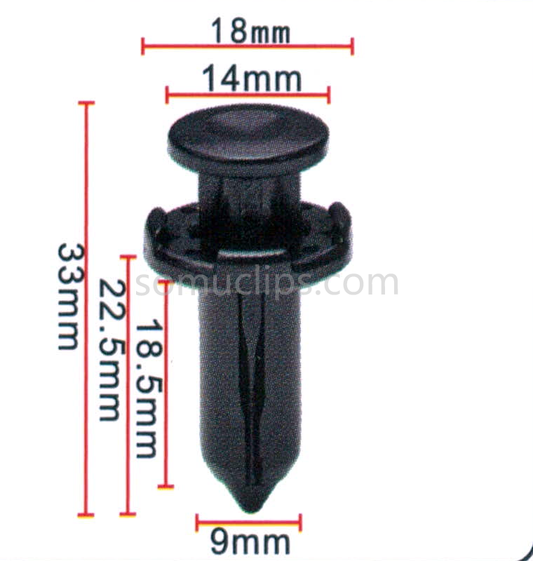 Hot selling car fastener, car bumper clips, core piercing nail fixing fastener, rivet nail female clips