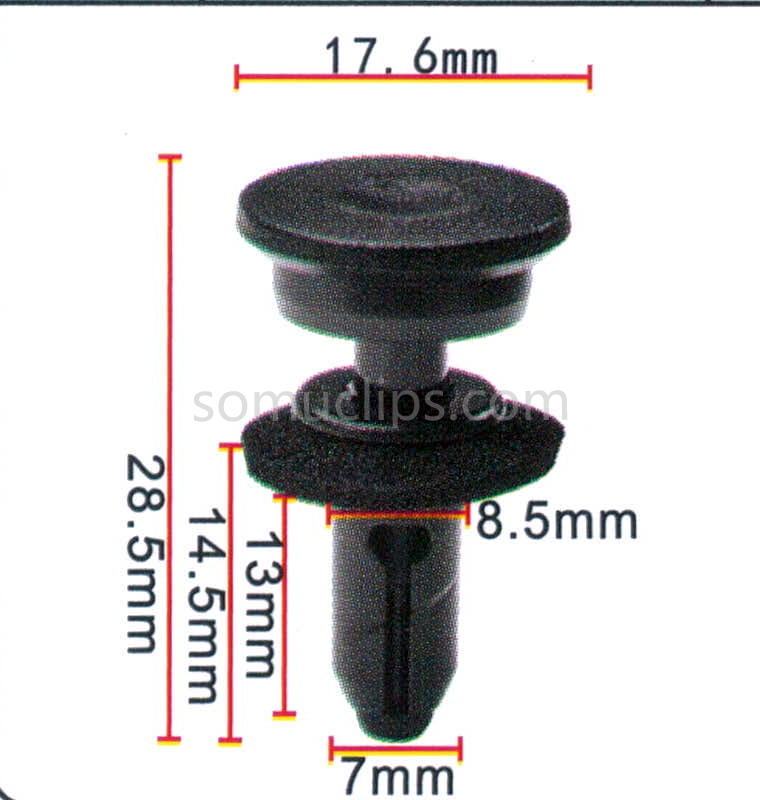 Sunroof front panel deflector clips fastener plastic for Honda