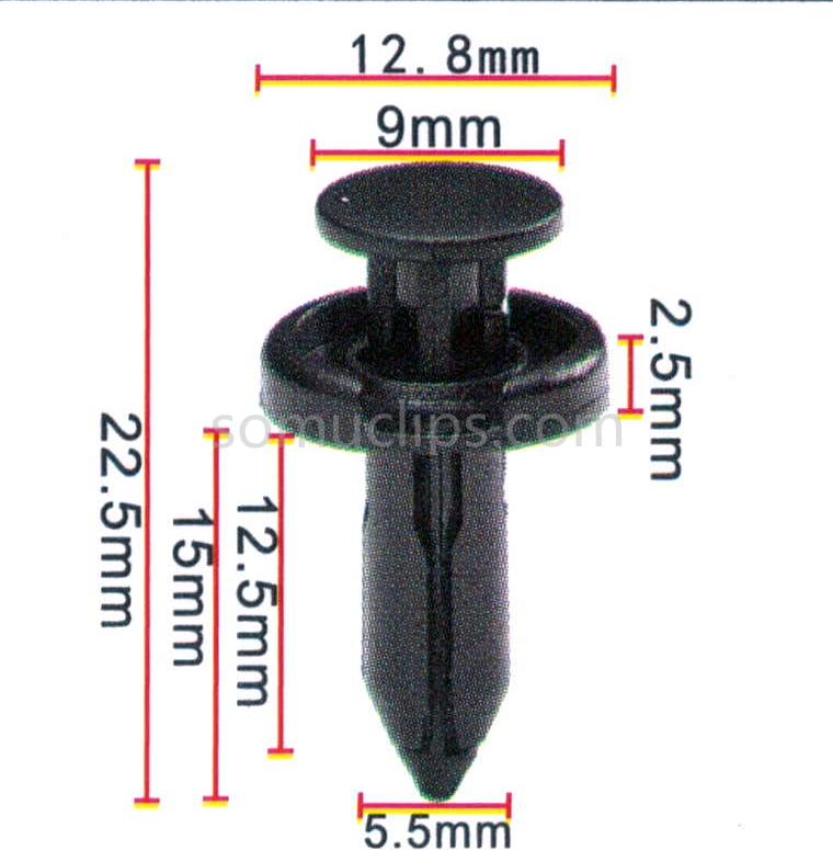 Middle anti-collision of sliding door plastic clips fastener for Toyota