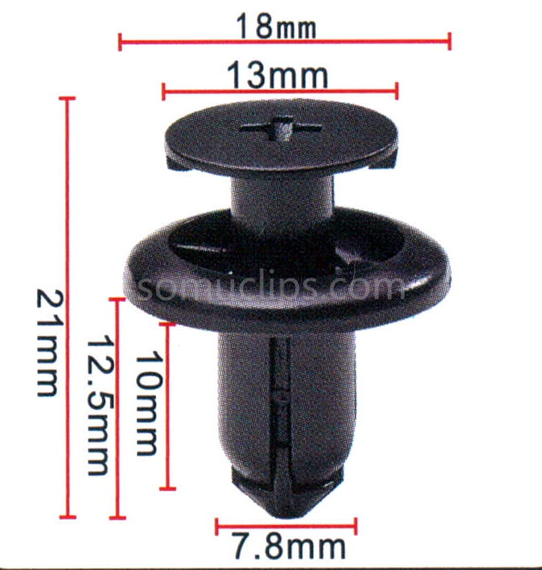 Rear fender liner bumper clips trunk fasteners for Hyundai