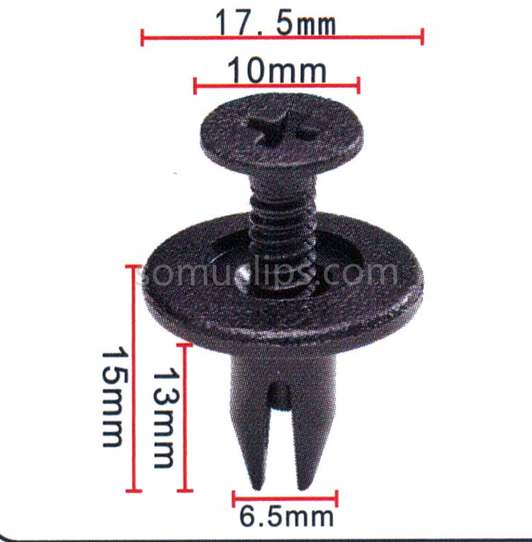Car Decorative panel clip plastic fastener for Ford