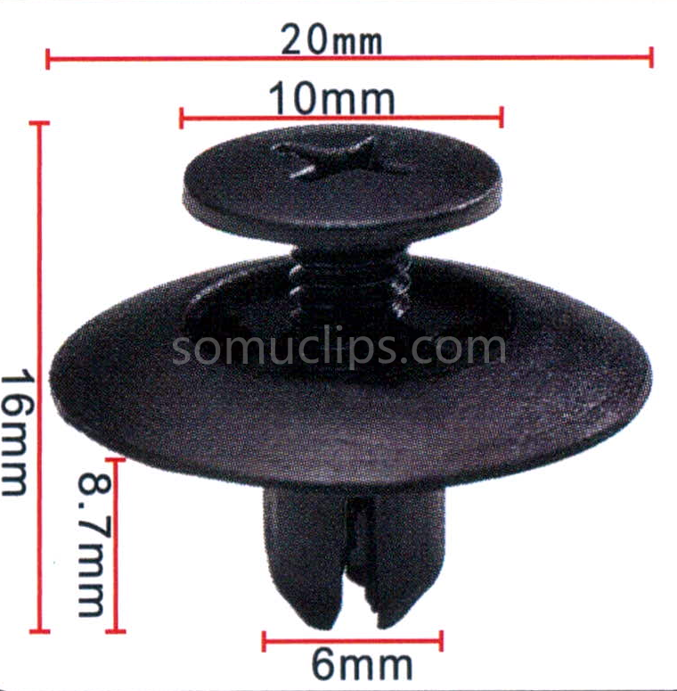 Car Decorative panel fastener for Mazda